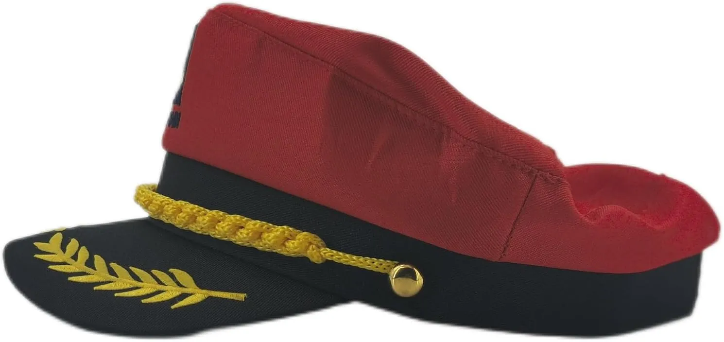 2 Pcs Yacht Captain hat Navy Marine Hat Dress Up & Pretend Play Sailor hat for Men Women Halloween Costume Accessory