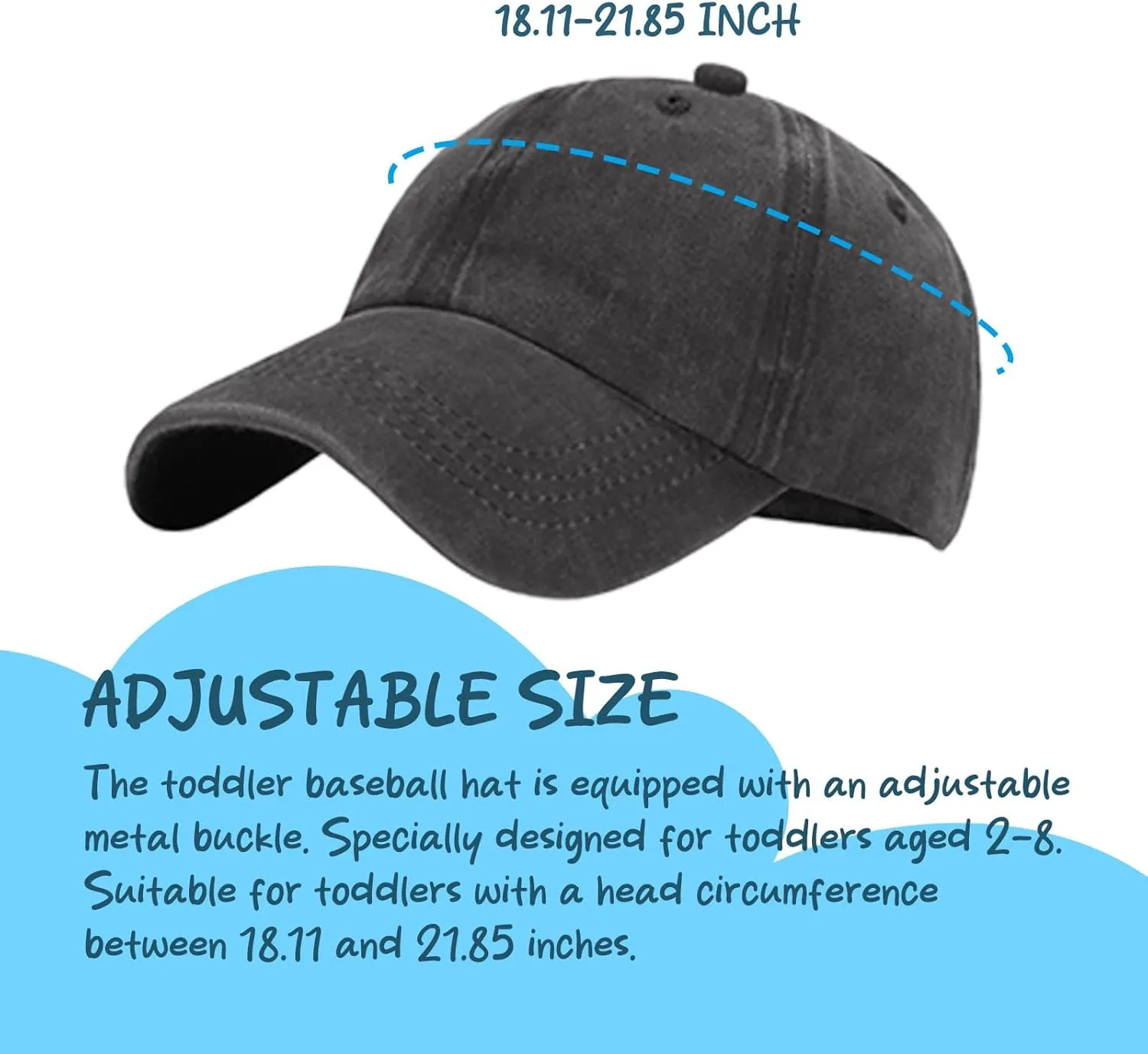 3 Pack Toddler Hat Toddler Baseball Hats for 2-7 Years Boys and Girls