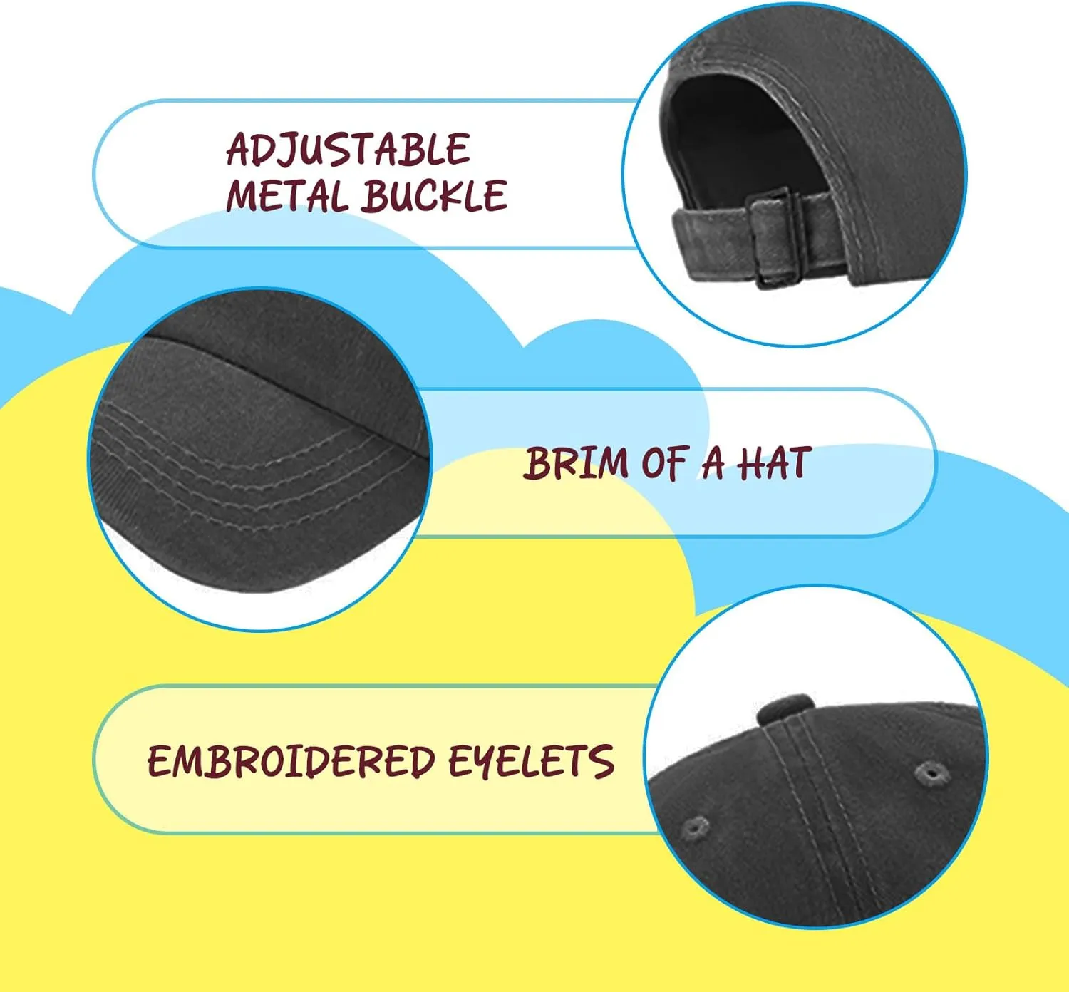 3 Pack Toddler Hat Toddler Baseball Hats for 2-7 Years Boys and Girls