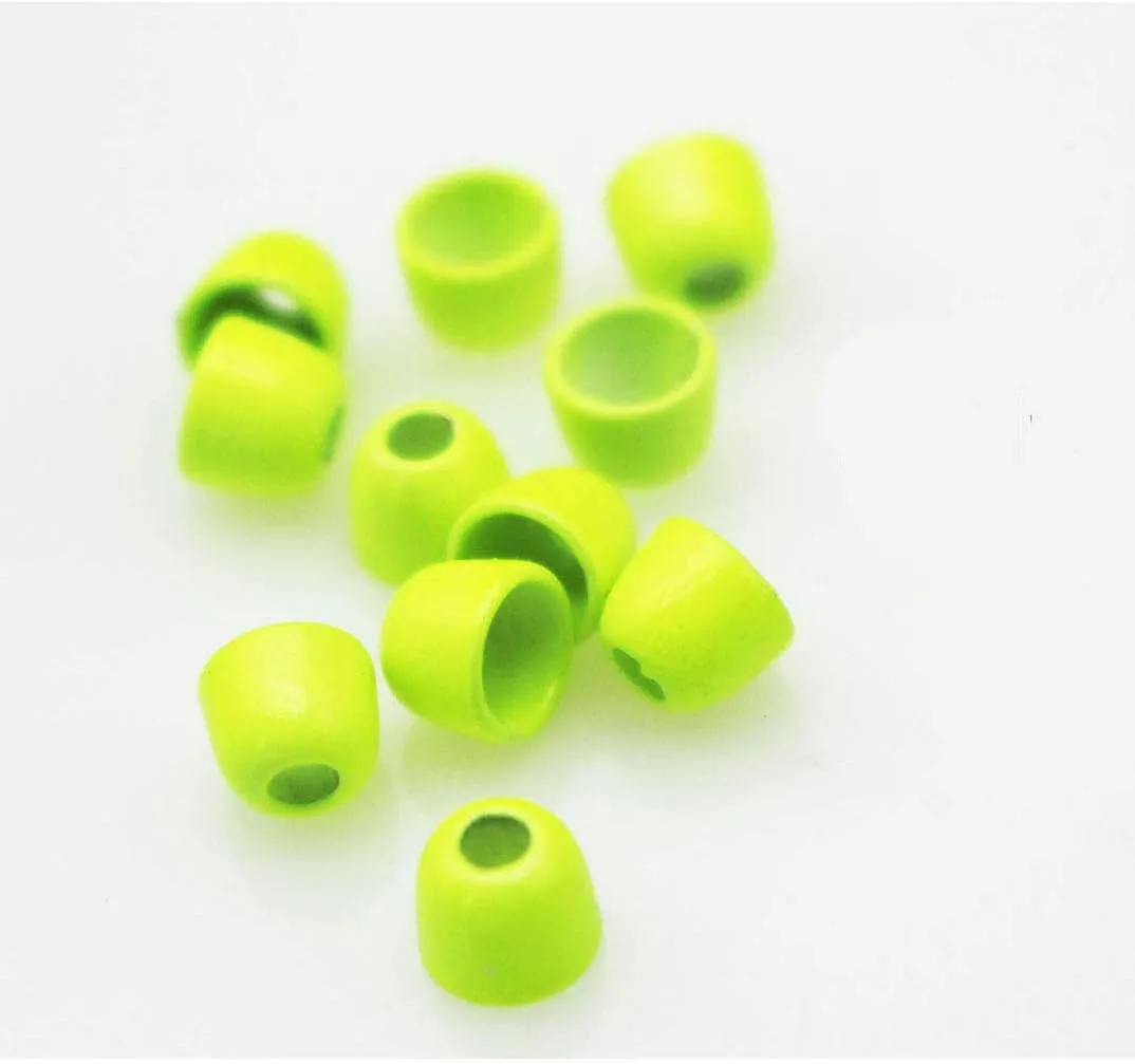 50 pcs/lot 10 Colors Copper Cone Head Fly Tying Beads Weight Nymph Head Jig Tube Fly Tying Materials 5.1mmX4.1mmX1.9mm