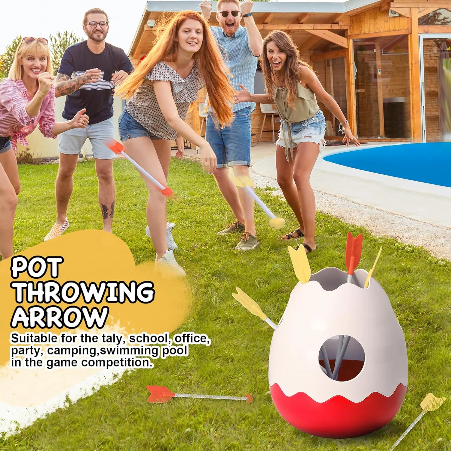 Arrows Toss Game Set for Kids and Adults Yard Toss Toy for Party Carnival Camping Outdoor Games & Indoor Throw Target Game for Family