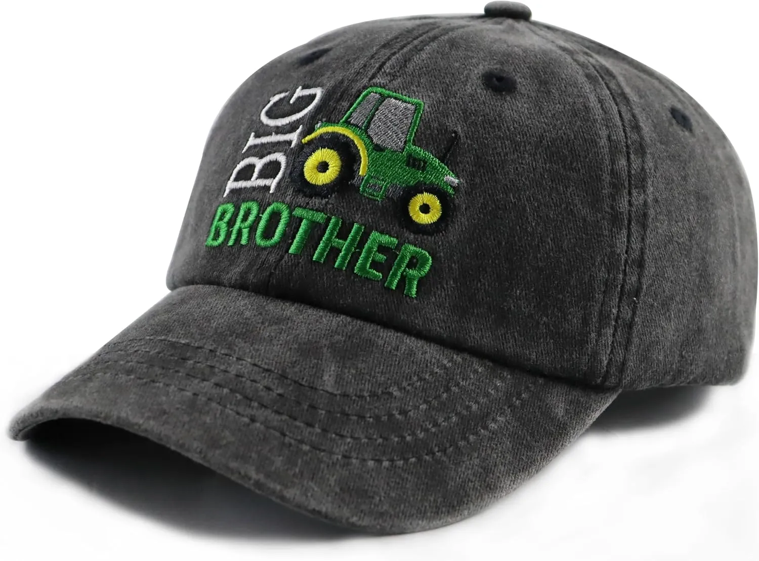 Big Brother Tractor Hats for Boys, Funny Cotton Embroidered Tractor Kids Baseball Cap