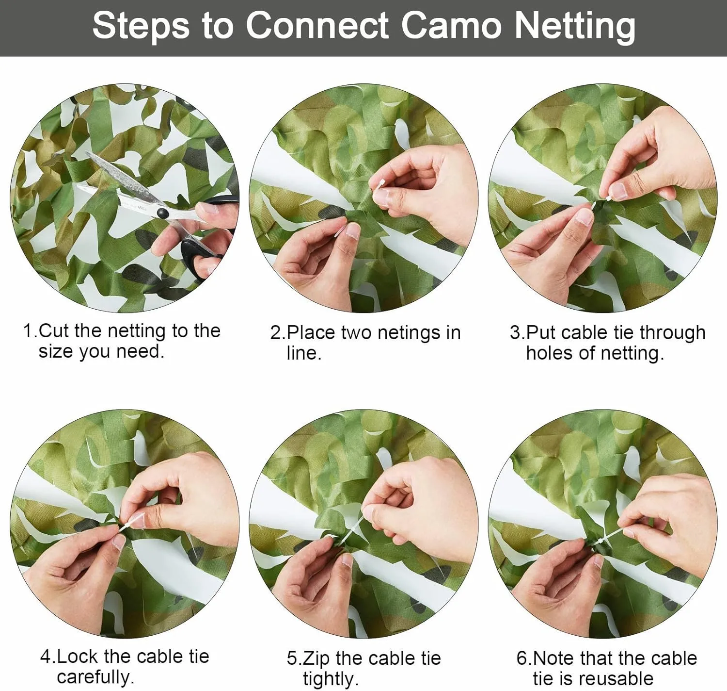 Camo Netting, Camouflage Netting Bulk Roll for Hunting Military Army Party Decoration Sunshade