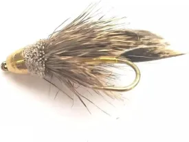 Cone Head Muddler Minnow Flies for Bass, Trout and Panfish Streamers - Set of 4