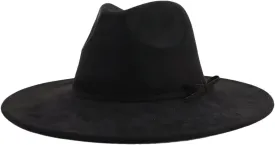 Dcvmvmn Men and Women Fedora Hat with Same Color Accessories Wide Brim Hat Panama Hat