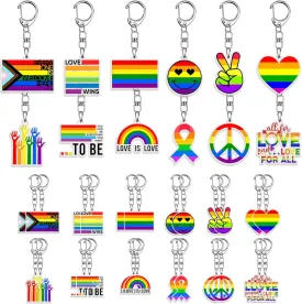 Denylo pro Gay Pride Rainbow Keychain Pride Month LGBT Accessories Gift Jewelry Gifts for LGBT
