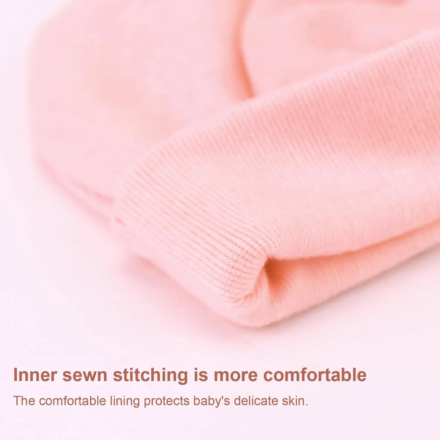 DRESHOW BQUBO Newborn Baby Girls Hats Hospital Hat Baby Cotton Beanie Infant Big Bow Hats for 0-24 Months