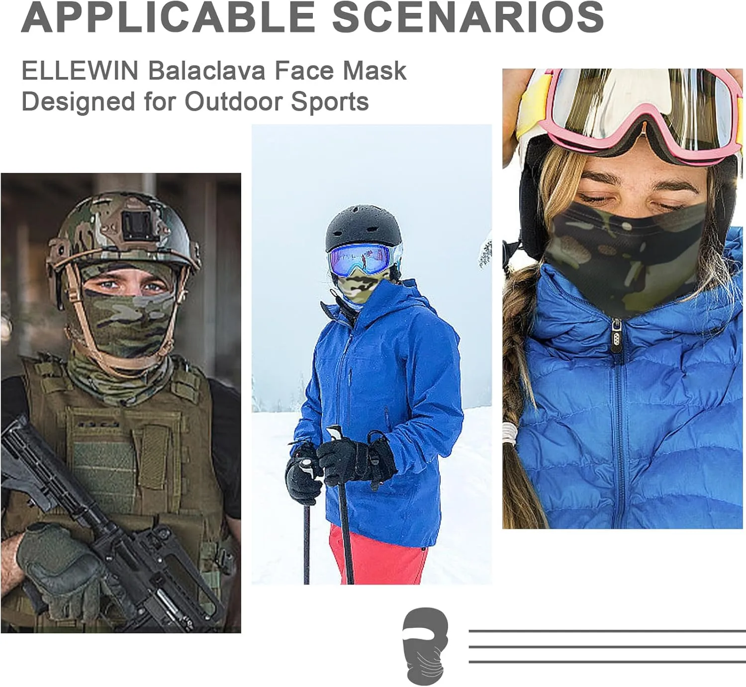 ELLEWIN Balaclava Neck Gaiter Summer