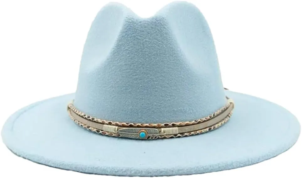 Fedoras Accessories Men's Gentlemen Women's Church Hat Wide Brimmed Jazz Hat Sombrero 15 M55-58cm, Medium