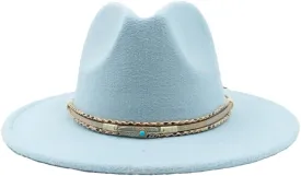Fedoras Accessories Men's Gentlemen Women's Church Hat Wide Brimmed Jazz Hat Sombrero 15 M55-58cm, Medium
