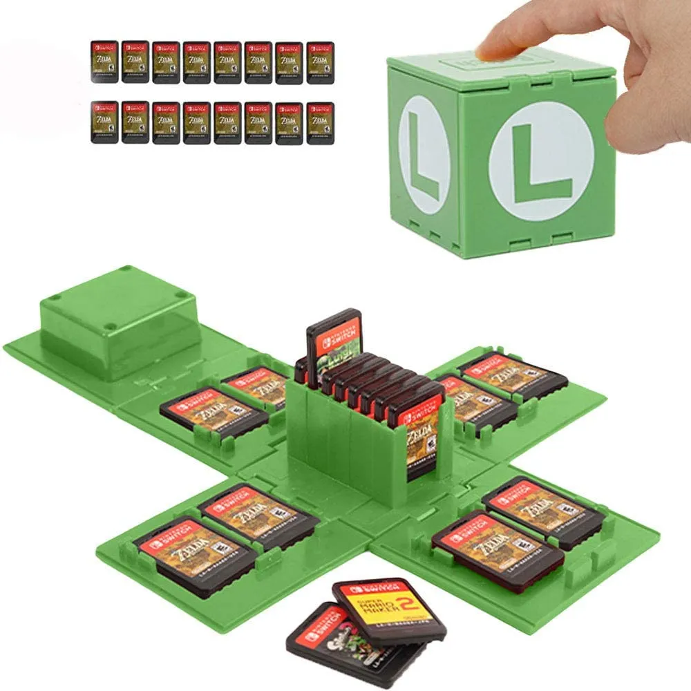Game Case for Nintendo Switch, Switch Game Card Holder 16 Game Storage Cube Portable Game Card Organizer for Switch lite