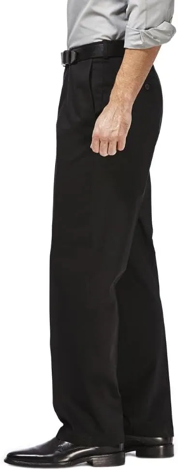 Haggar Men's Premium No Iron Khaki Classic Fit Flat Front Casual Pant (Regular and Big & Tall Sizes)