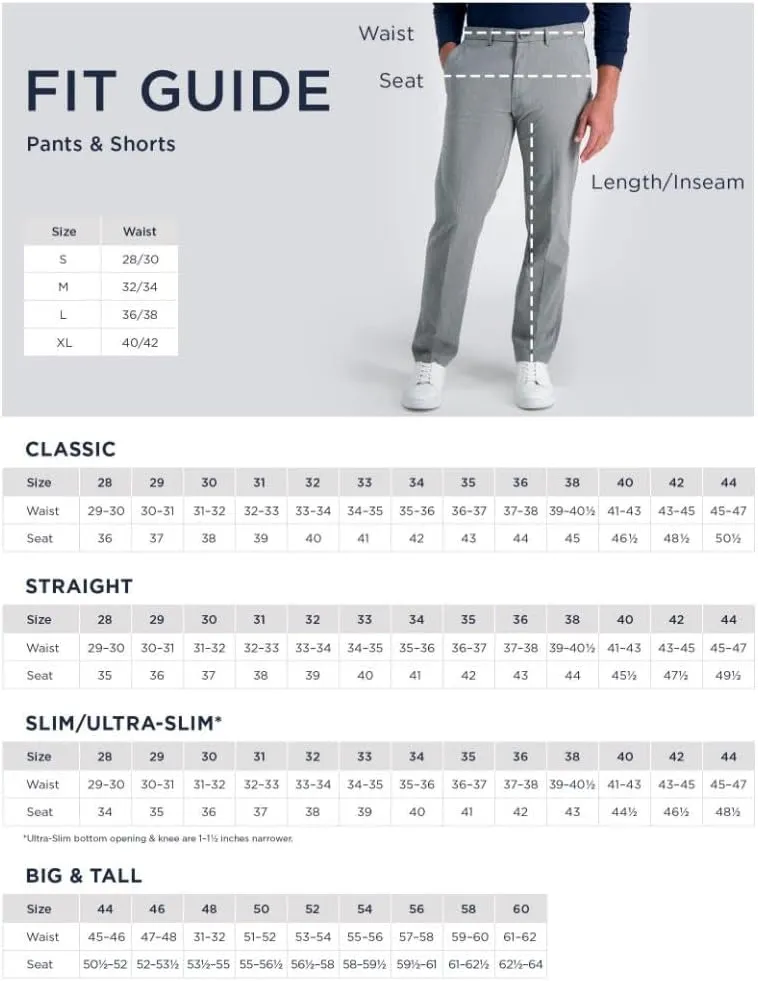 Haggar Men's Premium No Iron Khaki Classic Fit Flat Front Casual Pant (Regular and Big & Tall Sizes)