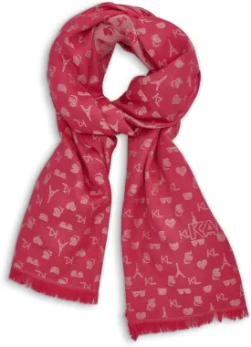 KARL LAGERFELD Womens Metallic Karl Icon Scarf