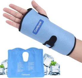 Large Ice Pack Wrap for Carpal Tunnel Relief, Wrist Brace With Gel Pack for Hand Pain Relief, Cold Compression for Tendonitis, Sprain, Arthritis, Swelling