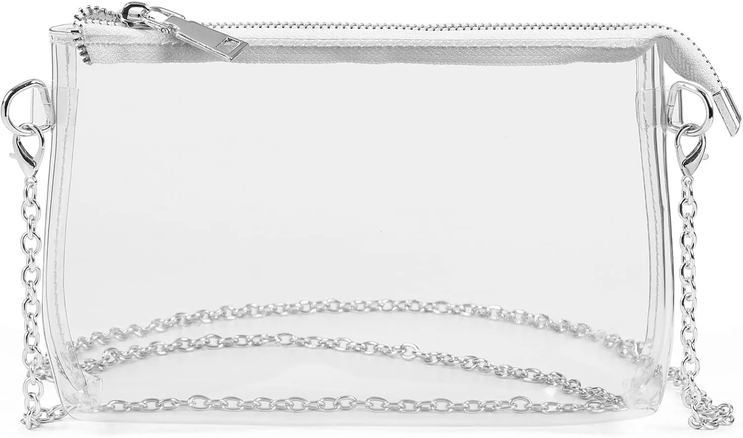 Lorbro Clear Purse for Women Stadium Approved, Clear Crossbody Bag with Zipper Closure, Transparent Purse for Concert Sports