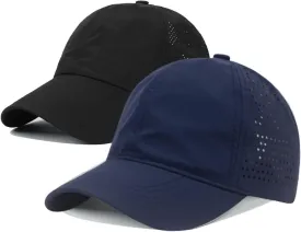 Quick Dry Fit Hats Athletic Baseball Cap Workout Hats for Running Hiking Golf Fishing |UPF 50  Waterproof