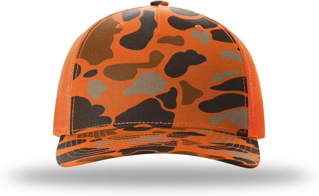 Richardson 112 Trucker Hat - 5 Panel Premium Adjustable Snapback Hat - Structured Richardson Blank Caps