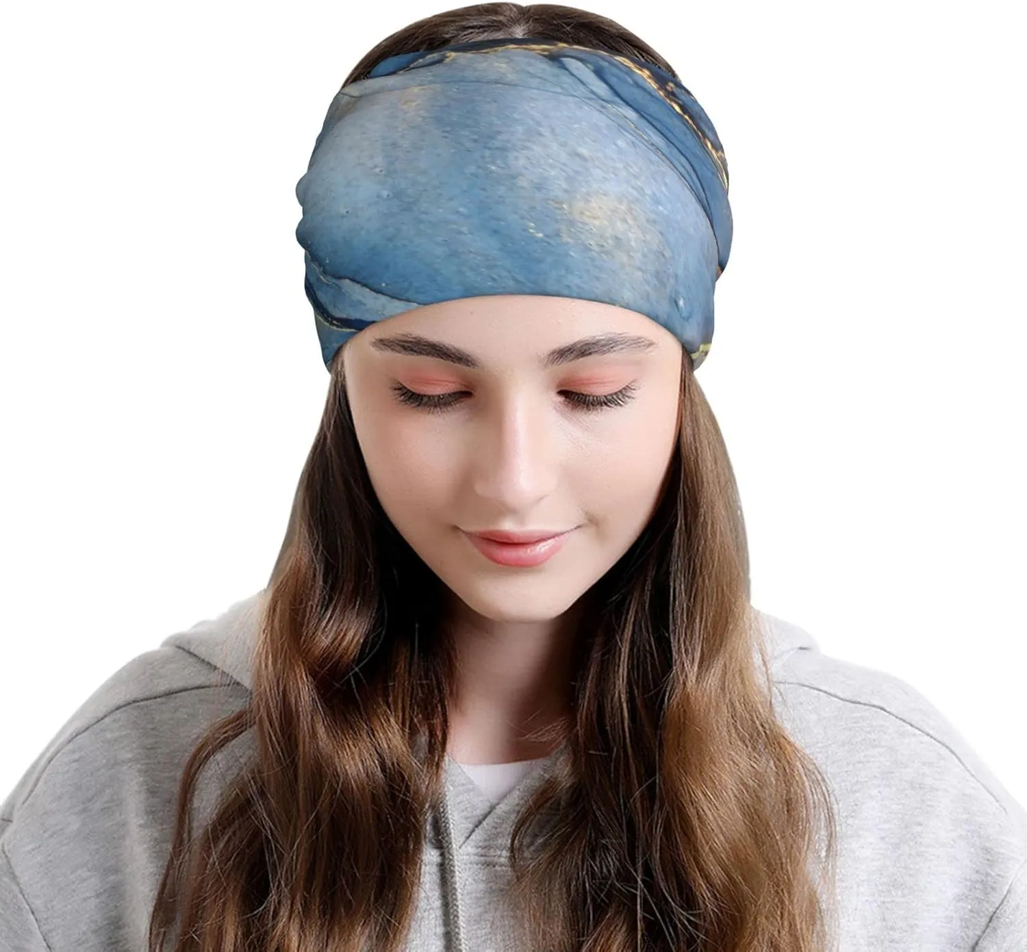 Skull Beanie Hat Baggy Slouchy Skull Chemo Beanies Cap Stretch Scarf Head Wrap Hip Hop Hats for Men Women Winter
