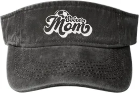 Soccer Mom Women and Men Baseball Cap Black Adjustable Dad and Mom Washed Denim Fedora Outdoor Activities Truck Sun Hats