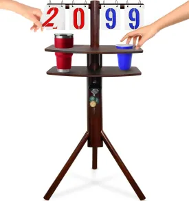 SWOOC Games  Cornhole Score Keeper & Other Yard Games  Weather Resistant  Cornhole Scoreboard with Drink Holder & Bottle Opener & Magnetic Cap Catch  Cornhole Accessories  Corn Hole Score Boards