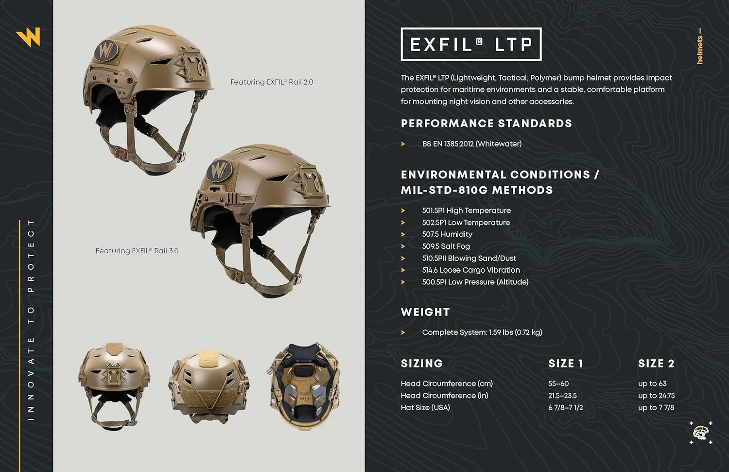 Team Wendy EXFIL LTP Lightweight Tactical Bump Helmet | Mounts for Night Vision & Accessories | Whitewater Impact Protection | Adjustable for Comfort | Airsoft Helmet