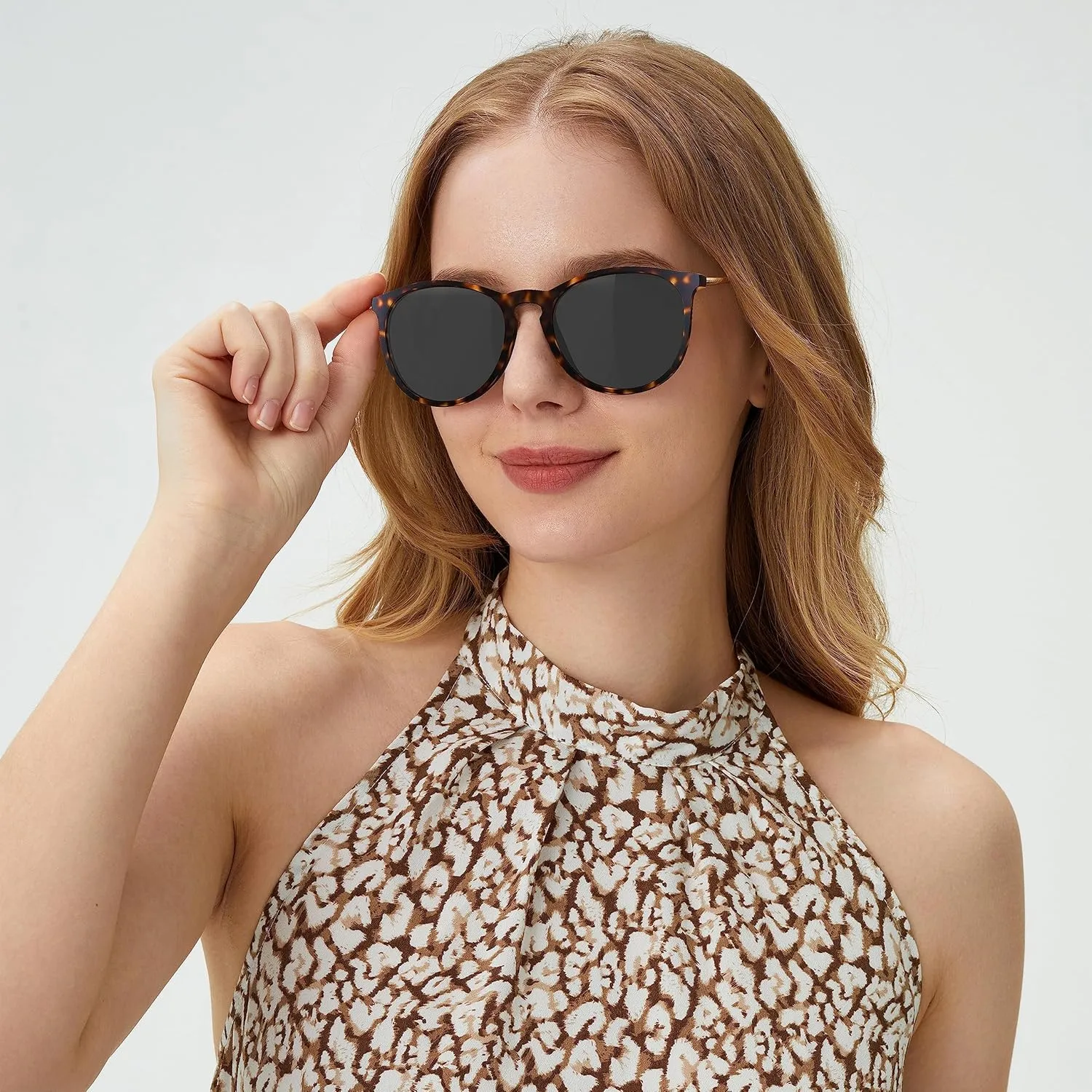 Vintage Round Polarized Sunglasses for Women Men Classic Retro Trendy Designer Style Sun Glasses UV400 Protection