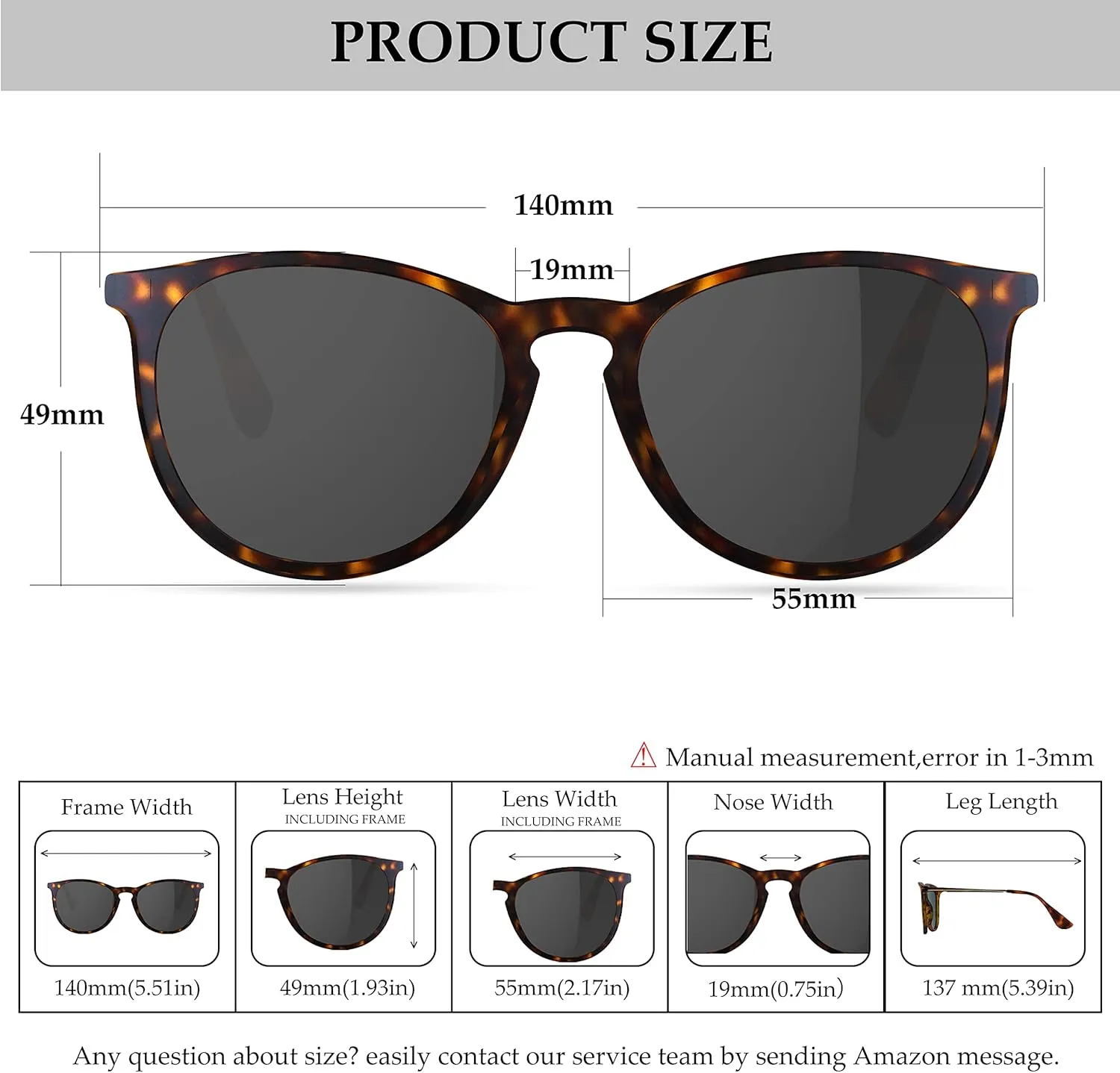 Vintage Round Polarized Sunglasses for Women Men Classic Retro Trendy Designer Style Sun Glasses UV400 Protection