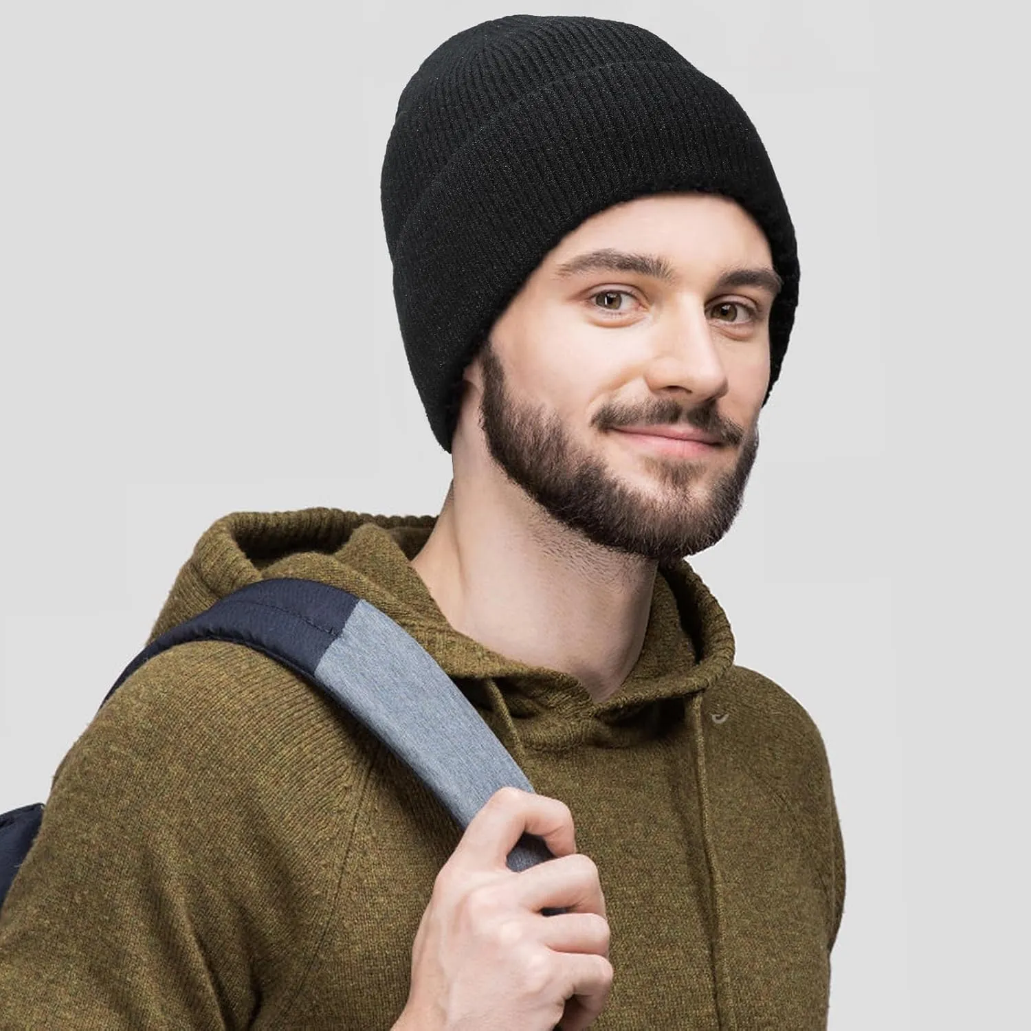 Winter Beanie Hat for Men Women Fleece Lined Knit Beanie Soft Cuffed Thick Warm Beanie Hats Unisex