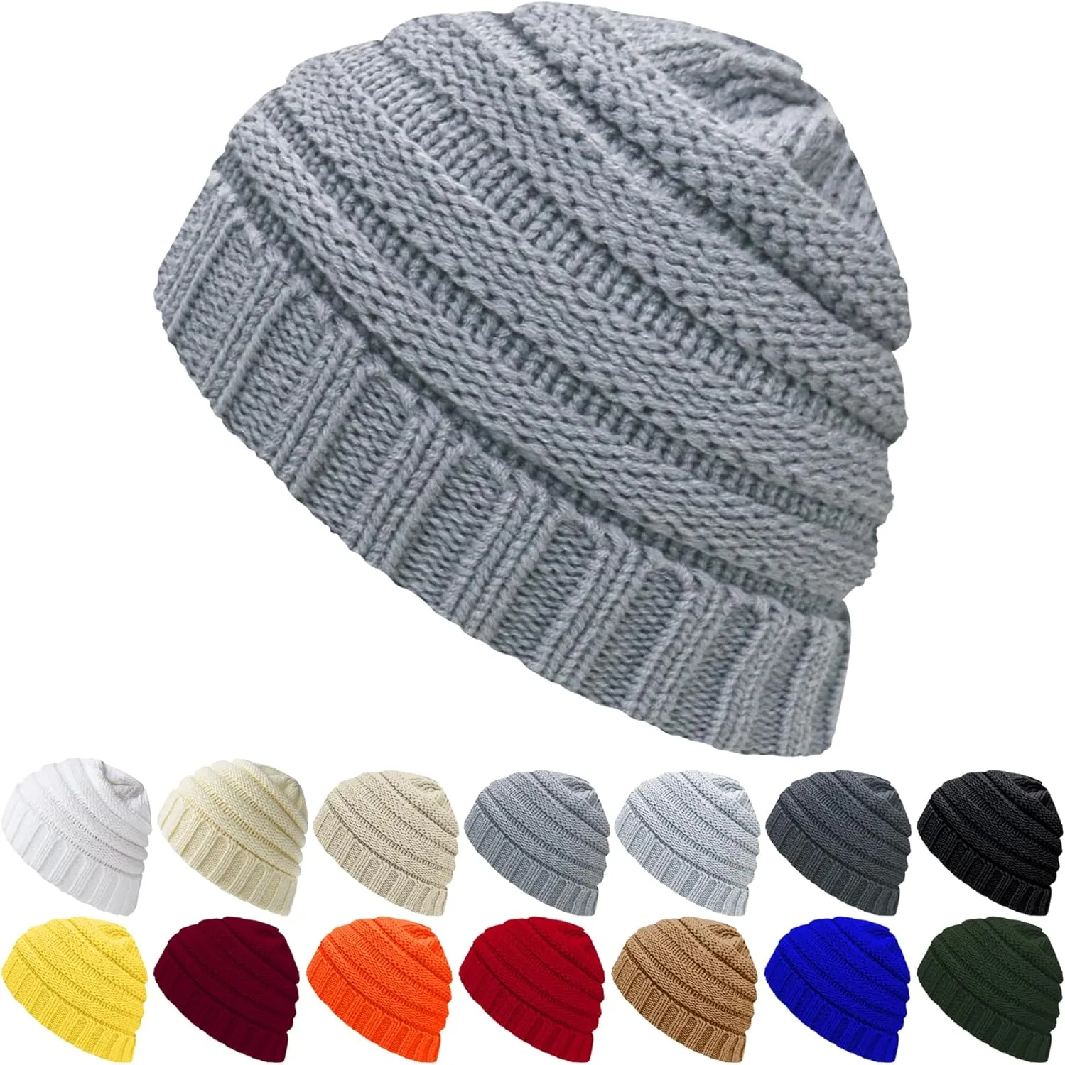 Winter Hats for Women Warm Beanies Soft Cable Knit Beanie for Women Skull Cap