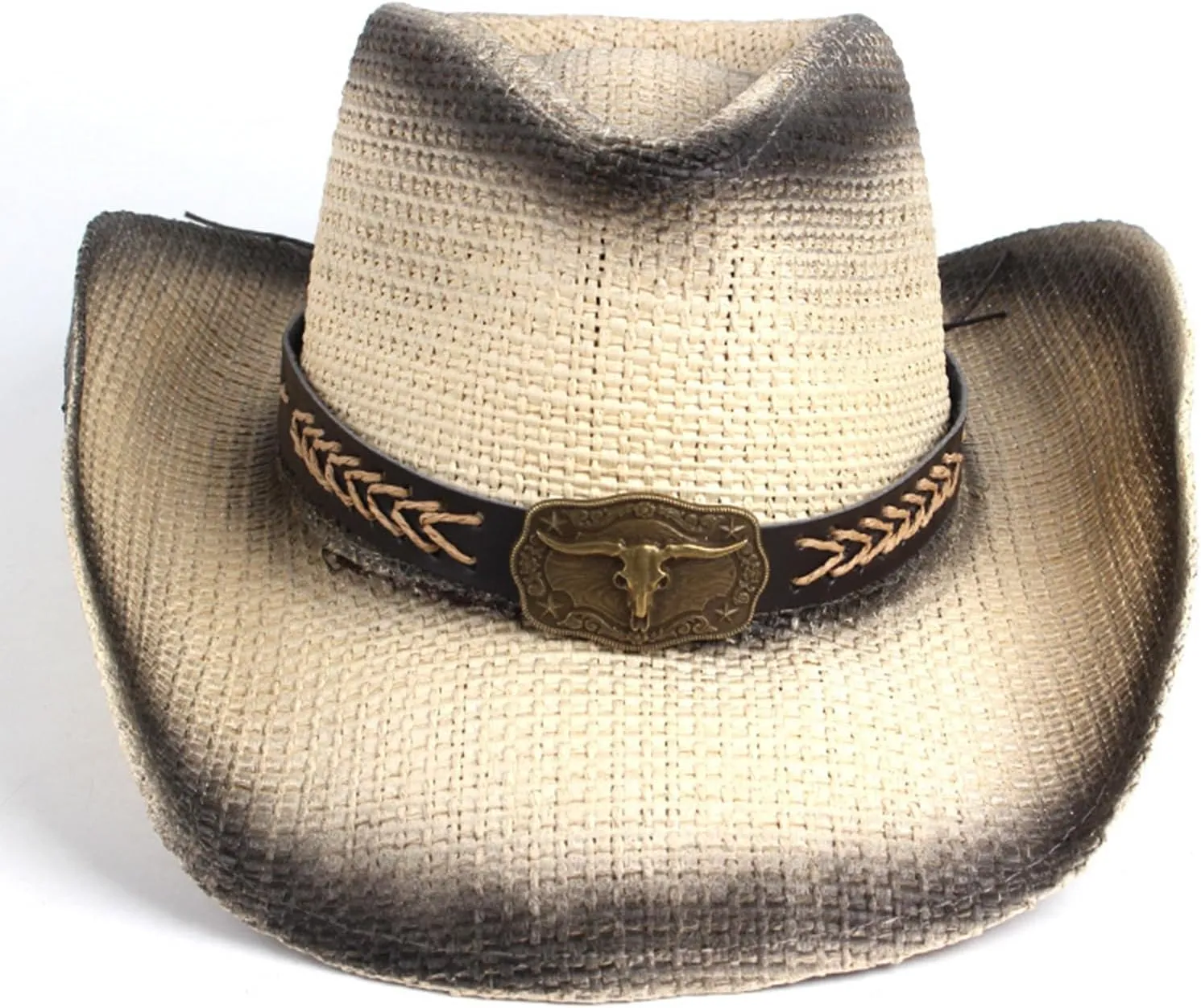 Women Men Western Cowboy Hat, Vintage Felt Cowgirl Hat Wide Brim Bowler Cap Adult Cowboy Hats
